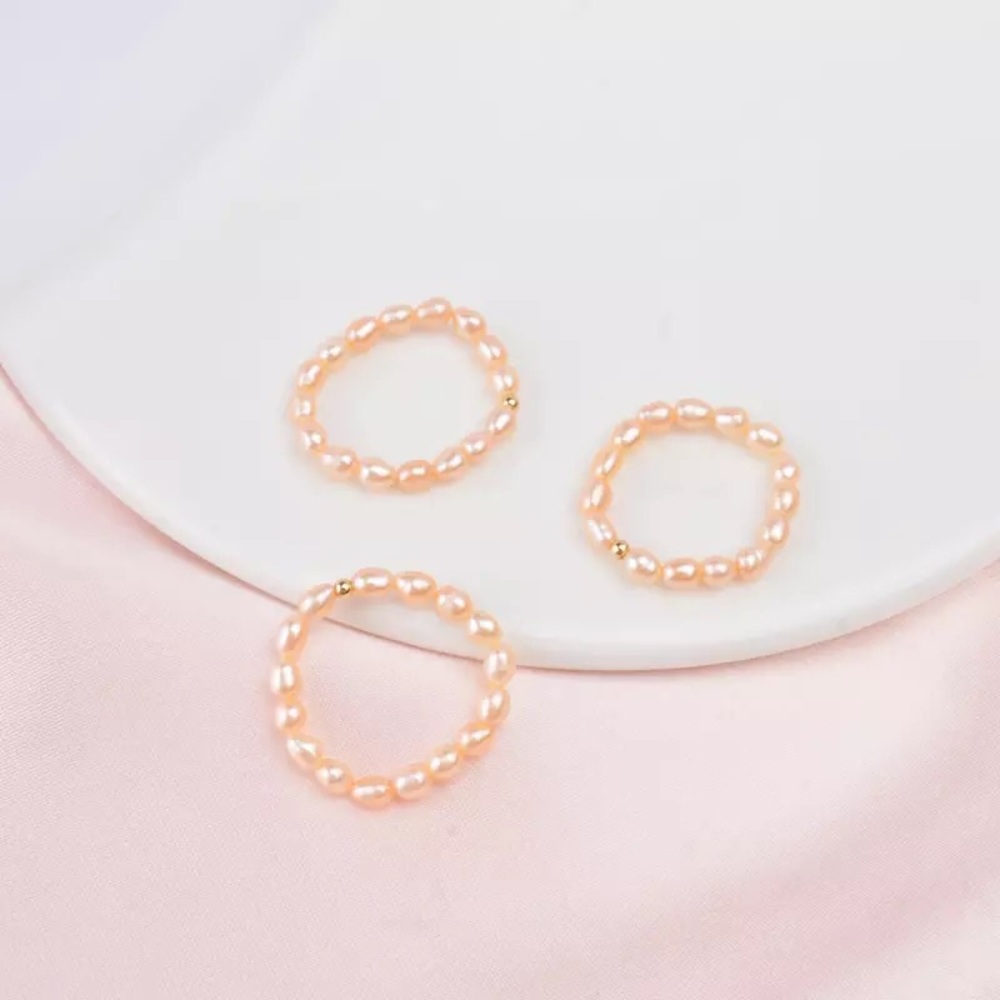 Ring freshwater pearl sterling silver 925 womens - Picture 3 of 7